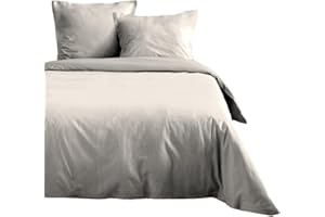 STOF Lovely Casa - Copripiumino -Misura 240 x 220 cm - 100% cotone certificato Oeko-Tex - Colore Avorio - Modello Eden - Biancheria da letto per la casa - Ideale letto matrimoniale Queen Size o Standard