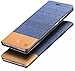 Price comparison product image Sony Xperia M2 Retro Wallet Case,Vandot 3in1 Set Blue Brown PU leather Flip Stand Business Case Practical Protective Hybrid Matte Cover + Stylus Screen Touch Pen+ USB Charging and Sync Data Line Charger Cable