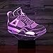 Produktbild 7 Bunte Usb Sneaker Schuhe 3D Illusion Lampe Kinder Schlafzimmer Schlaf Licht Led Tischlampe Kind Nachtlichter Party Geschenke Fernbedienung