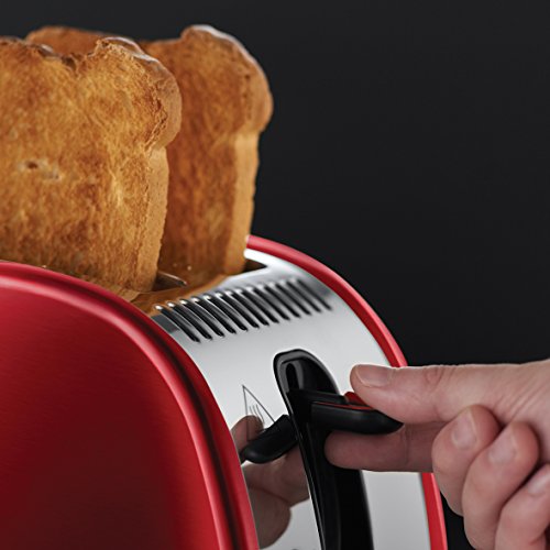 Russell Hobbs 21291-56 Legacy Red Toaster, Schnell-Toast-Technologie, 6 Bräunungsstufen, 1300 Watt, rot - 4
