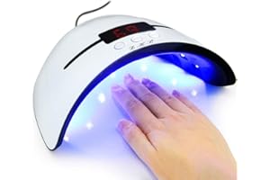 LKE LED UV Nail Lamps for Gel Nail Polish Nail Dryer Curing Lamp with 3 Timers Auto Sensor LED Digital Display USB Plug Carry Convenient
