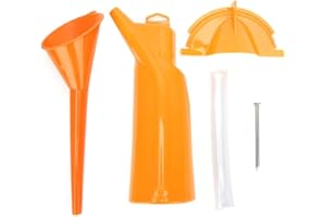 ARAMOX Kit imbuto olio strumento cambio olio imbuto, kit imbuto filtro olio moto riempimento olio imbuto antigoccia(Orange)