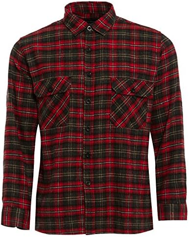 Mens Work Shirts Brushed Cotton Lumberjack Flannel Long Sleeve Check Shirt FREE P&amp;P (XL, Design 5)
