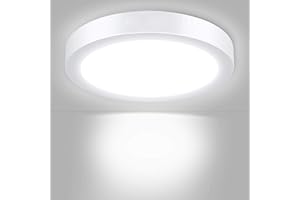 DINGLILIGHTING 18W Led Bathroom Ceiling Light Waterproof, Ceiling Surface Mounted Lights, LED Ceiling Lamp for Kitchen, Living Room,Hallway, 6000K Daylight Flush Bathroom Light, Cool White