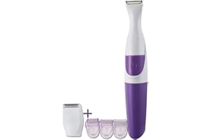 DIOCHE Tondeuse à Cheveux 2 en 1 étanche pour Femmes, Tondeuse électronique Lavable pour Ligne de Bikini, Utilisation Humide et Sèche, Violet