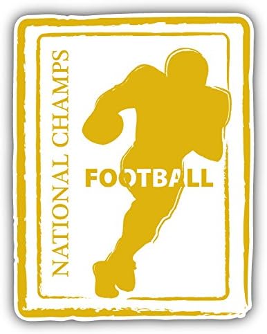 Football Retro Passport Stamp Car Decor Vinyl Sticker 10 X 12 cm