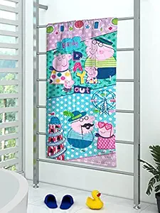 Athom Living Peppa Pig Day Out Kids Bath Towel 350 GSM 60x120 cm