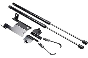 JINGLINGKJ Amortiguadores de gas modificados para capó delantero Soporte de elevación cargado por gas para 2006-2018 Wrangler JK 2pcs (negro)