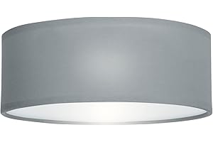 Smartwares Ceiling Light, Grey, 30 cm, 2 x E14 Bulb Fittings, Suitable for LED Bulbs