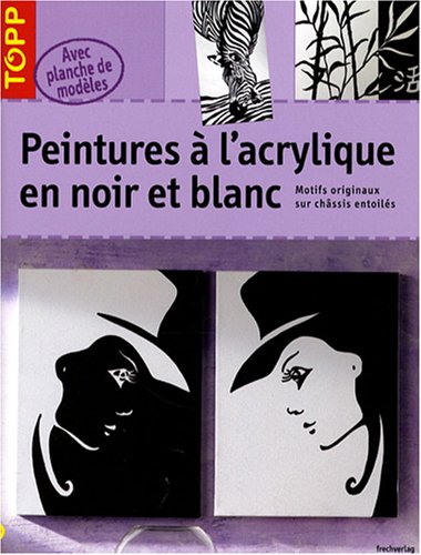 Peintures à l'acrylique en noir et blanc
