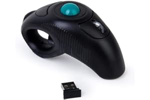 Alicer Ratón inalámbrico con trackball portátil, 10 M2,4 Hz, USB, inalámbrico, para ordenador portátil
