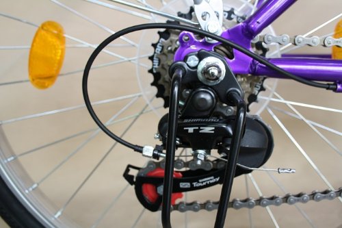 26 Zoll Fahrrad 18 Gang Shimano Kettenschaltung StVZO Lila mit ALUFELGEN - 6