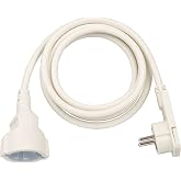 Brennenstuhl 2 m extension cable with flat plug (electrical extension, flat plug, for indoors) White