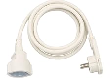 Brennenstuhl Qualitäts-Kunststoff-Verlängerungskabel mit Flachstecker (Verlängerungskabel flach für innen mit 2m Kabel) weiß