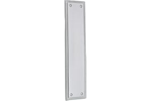 Infinity Decor Georgian Style Solid Brass Finger Push Plate in Satin Chrome Finish 290 x 67mm Ideal for Internal or External Door Gates