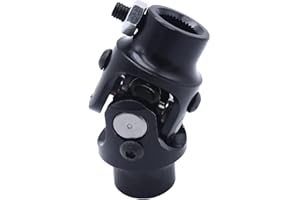 GSKMOTOR 3/4"-36 Spline X 3/4" Round Black Powder Coated Steering Shaft U Joint Power New