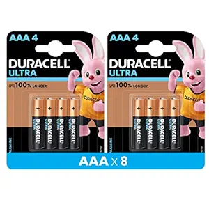 Duracell Ultra Alkaline AAA Battery, 8 Pcs
