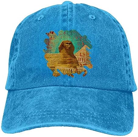 Retro Egyptian Sphinx Denim Hat Adjustable Womens Casual Baseball Hat