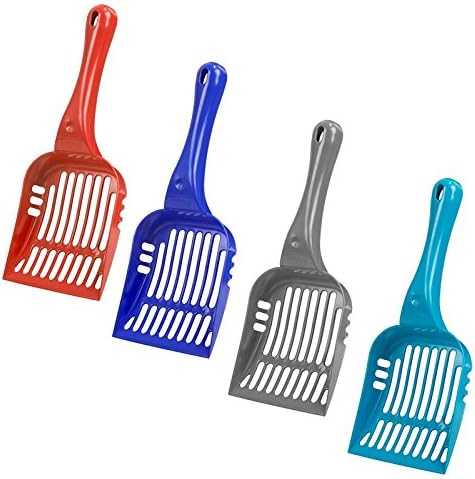 Cat Litter Scoops 2 Pack - Finished with Slots for Scooping Solid waste, and Spikes for Easy raking.