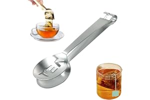 ZXCVWWE Tea Bag Squeezer Tongs, Stainless Steel Teabag Squeezer Tool,Tea Bag Strainer, Tea Bag Holder Tea Tongs Strainer Clip Spoon for Gripping Tea Bags Ice Sugar Cubes, Tea Accessories for Tea Lovers