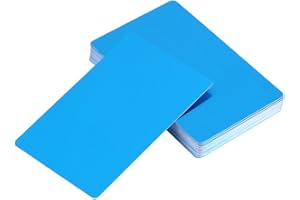 Zerodis Metalowe wizytówki, puste, grawerowane laserowo, grubość stopu aluminium, dla klientów, kart podarunkowych, DIY, 5 kolorów (opcjonalnie) (kolor niebieski)