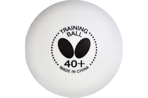 Butterfly 40 Piłek Treningowych - Dostępne w Pudełku Po 6 lub 120 Białych - Porównywalne z Piłką Trzygwiazdkową i Idealne Do Treningu Multiballowego