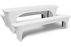 Stoff-Kollektion - Covers Beer Tent Set of 3 Polyester - Stretch Beer Bench & Beer Table Covers - Marquee Set of 1 x Beer Table Cover 220 x 50 x 70 cm and 2 x Beer Bench Covers 220 x 25 x 45 cm -