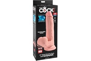 KING COCK Plus Consolador Realista con Escroto en Movimiento - 26 cm