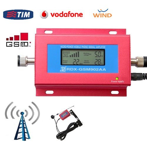 Mini Amplificador de señal de/Set, gsm repetidor de Red de telefonía móvil, Doble Antena, Pantalla LCD