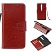 Produktbild NOKIA 6 2018 Hülle,Alfort NOKIA 6 2018 Schutzhülle, Simulations-Retro-Ledertasche Flip Wallet Lederhülle Elegant Design Premium PU Leder Hohe Qualität Tasche Case Cover Kasten Abdeckung Wallet für NOKIA 6 2018 Smartphone Funktion Standfunktion Unterstützte Telefone und Magnetverschluss ( Braun )