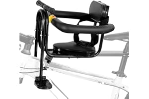 BLENDRA Kids Bike Seat Front Mounted Detachable with Handlebar & Foot Pedals For Child 1~3 Years with with All Adult MTB