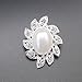 Produktbild LLDXZ Frauen Mode Brosche Hochzeit Kleine Ovale Brosche Weiße Perle Brosche Strass Brosche Mode Kleidung Zubehör Party Geschenk Brosche