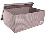 Minene 1547 Aufbewahrungsbox, groß, taupe grau mit weißen Punkten