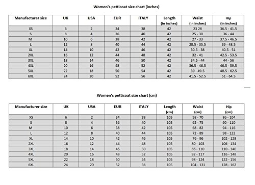 Wedding Bridal Prom Petticoat Underskirt Crinoline Undergarment (L, White)