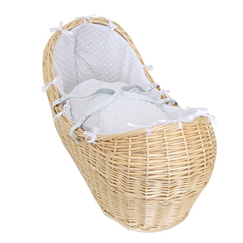 Luxury British Made White Popcorn Fleece Izzy Pod/Noah Pod/Apples and Pears Moses Basket Replacement Covers Dressing