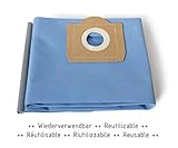 ++ APLICACIÓN: La bolsa de filtro se cierra con un riel de sujeción. Simplemente tire de la barandilla para vaciar. Esto abrirá completamente un lado corto de la bolsa. Esto garantiza un fácil manejo y control al vaciar. No apto para material húmedo o muy fino.