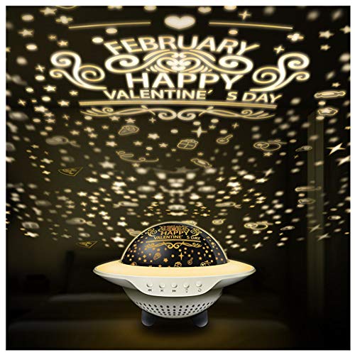 Preisvergleich Produktbild Star Projektor Lampe mit Bluetooth Lautsprecher Sternenhimmel LED Nachtlicht Fernbedienung Dimmer Timer Beleuchtung Nachttischlampen USB Wiederaufladbare Stimmungslampe Kinder Geburtstag Geschenk