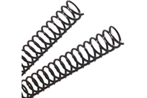 DHP - Lot de 100 spirales métalliques pour reliure, étape 5:1, 6 mm, noir