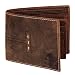 Produktbild Rustic Town Leder Geldbörse Herren - Portemonnaie Herren RFID Schutz - Büffelleder Geldbeutel für Männer mit Münze Beutel (Dunkelbraun)