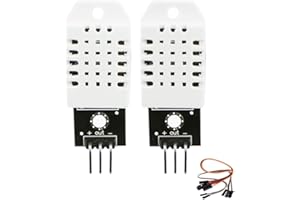 LbsAMP 2Pcs DHT-22 AM-2302 Digital Temperature and Humidity Sensor Module with 2 Cables Temperature Humidity Monitor Sensor for Arduino and Raspberry Pi Replace SHT15 SHT11