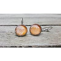 Ohrhänger Mandarine, orange, Glitzer, Ohrringe