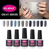 Esmaltes de Uñas Semipermanente Esmaltes en Gel UV LED Kit de Manicura con Base Coat Top Coat Soakoff 8ml de Clavuz