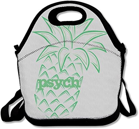 Xiisxin Psych Pineapple Lunch Tote Bag - Large & Thick Insulated Tote - Suit For Men Women Kids