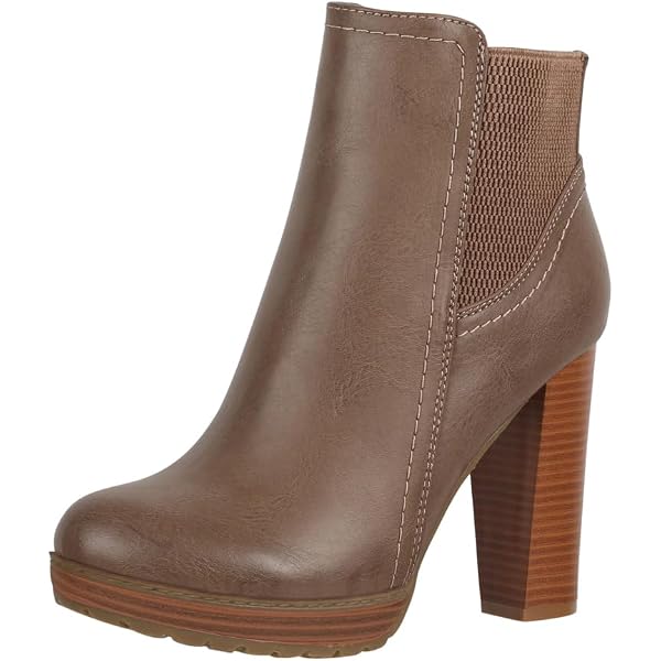Bottines Elara Femme à Talon Bloc - Style Chunky, Simili Daim, Confortables
