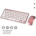 Produktbild TZZ Kabellose Tastatur und Maus Set Wiederaufladbare, Ultra Slim Silent 2.4G Kabellose Maus und Tastatur Combo Layout mit 12 Multimedia-Tasten für PC-Desktop-Computer Laptop Mac (Farbe : Gold)