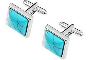 S&W SHLAX&WING Gemelli da uomo con confezione regalo Smalto in cristallo per matrimonio d'affari per camicie da smoking