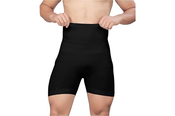 VEUU Tummy Tucker Men Shapewear Body Shaper for Mens Body Slimming Compression Underwear Seamless Waist Trainer Body Shaper for Men Tummy Control Shapewear for Gym Office