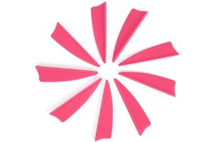 NIKA ARCHERY 1.75 Inch Plastic Arrow Feathering Shield Shape Rubber Feathers Plastic Feathers DIY for Arrows Archery Arrows Carbon Arrows Vane for Archery Hunting Shooting Pack of 50