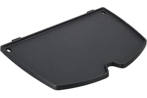 通用 Vnierxful 6559 - Piastra per barbecue Weber Q200, Q220, Q240, Q260, Q2000, Q2200, Q2400, piastra in ghisa Griddle per Weber 6559 Natural Organic Porc CI