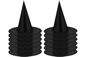 CZMAO 12 Piezas Sombrero de Bruja Negro Sombrero de Bruja de Halloween Sombrero Mágico para Niños Accesorios Plegable Accesorios de Bruja para Carnaval Fiesta de Disfraces de Cosplay Halloween